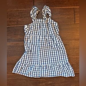 Blue Gingham Plaid Dress, 2T